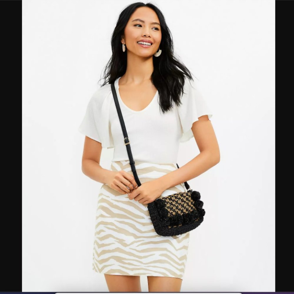 Zebra Pocket Shift Skirt